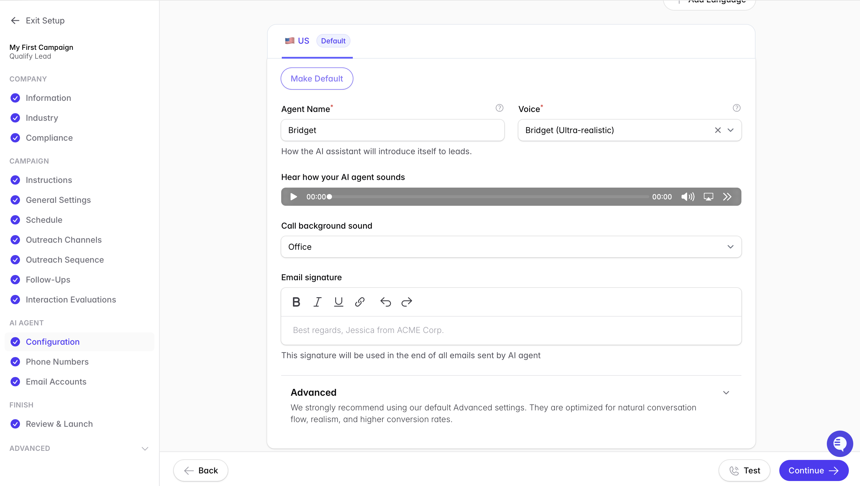 AI voice agent