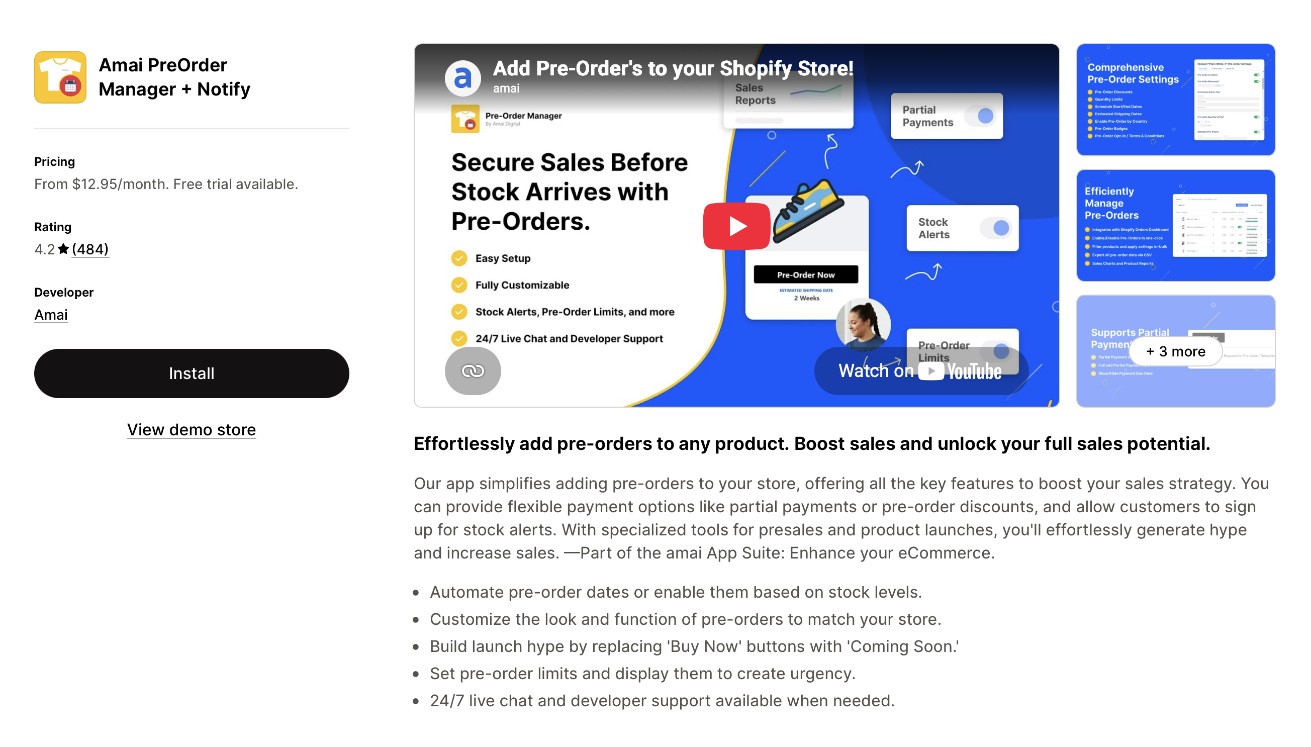 Amai-PreOrder-Manager-Notify-homepage