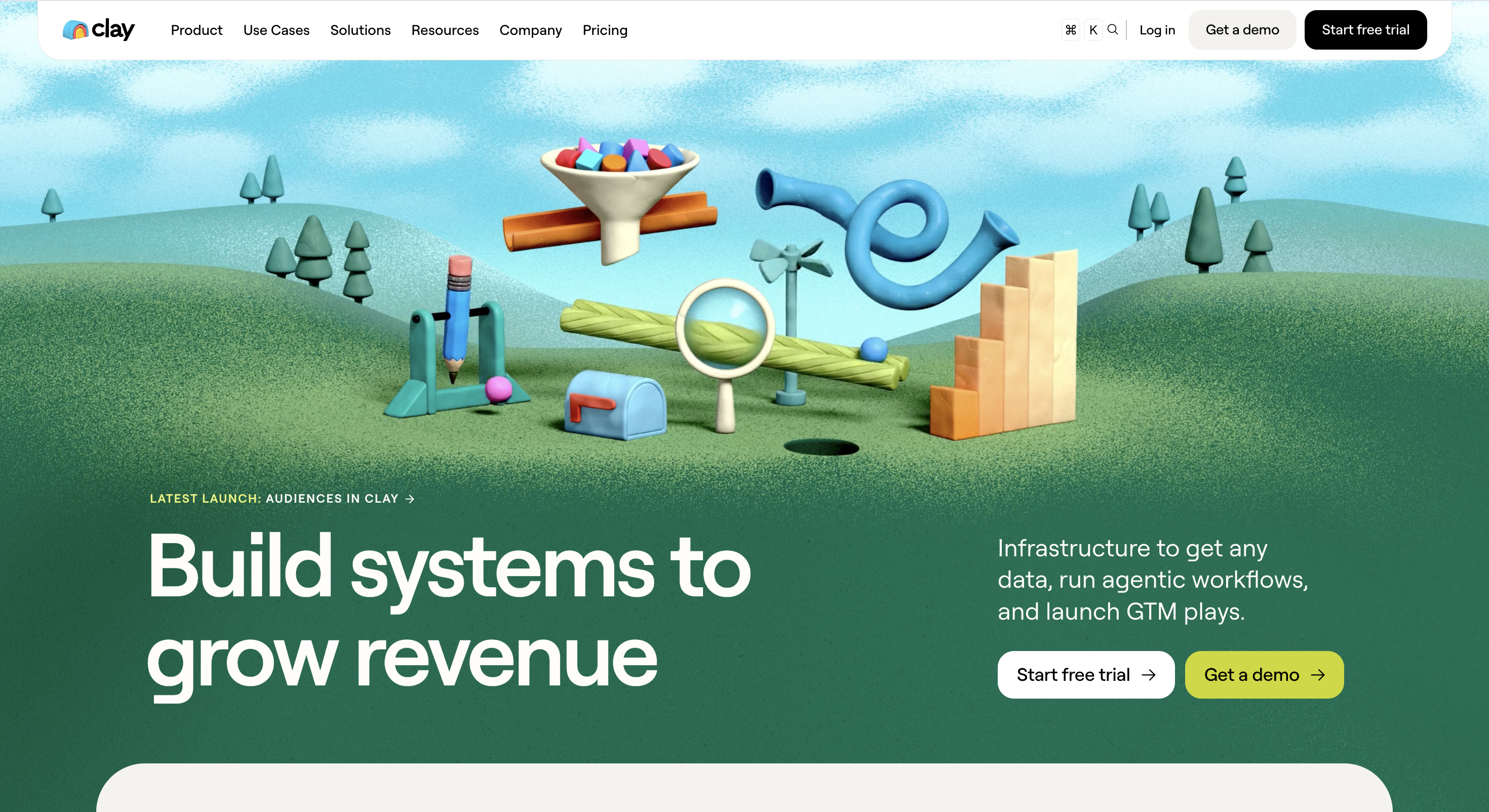 Clay pricing page showing actions, data credits, and GTM automation plans.