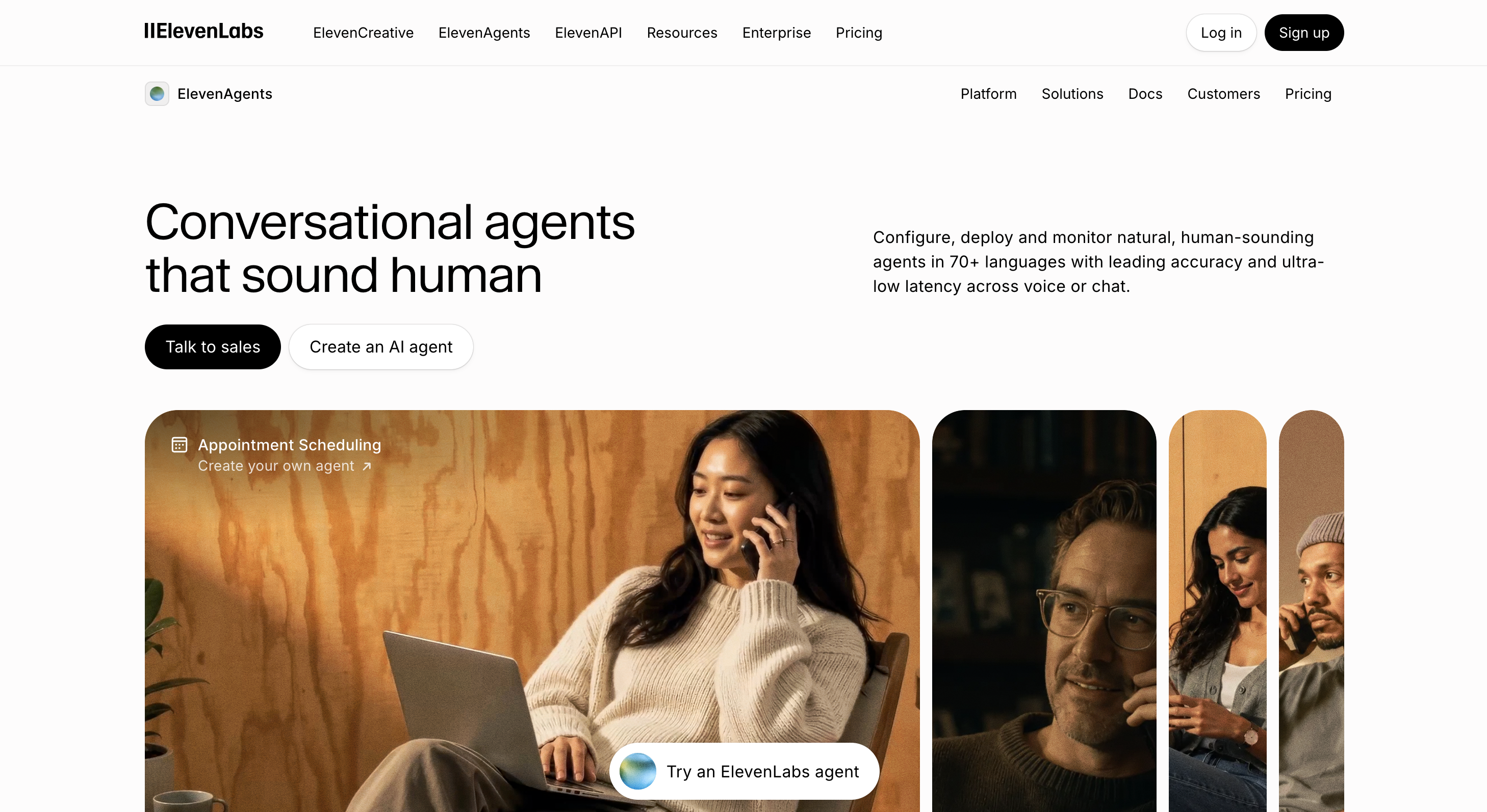 ElevenAgents by ElevenLabs: configurable conversational agents with strong voice quality