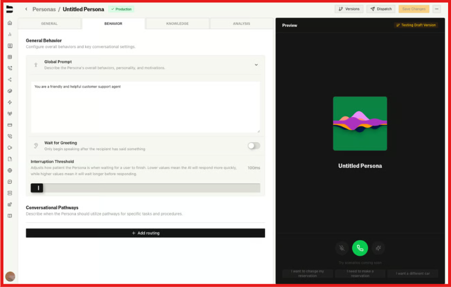 Build your persona that can manage all your phone numbers and use cases
