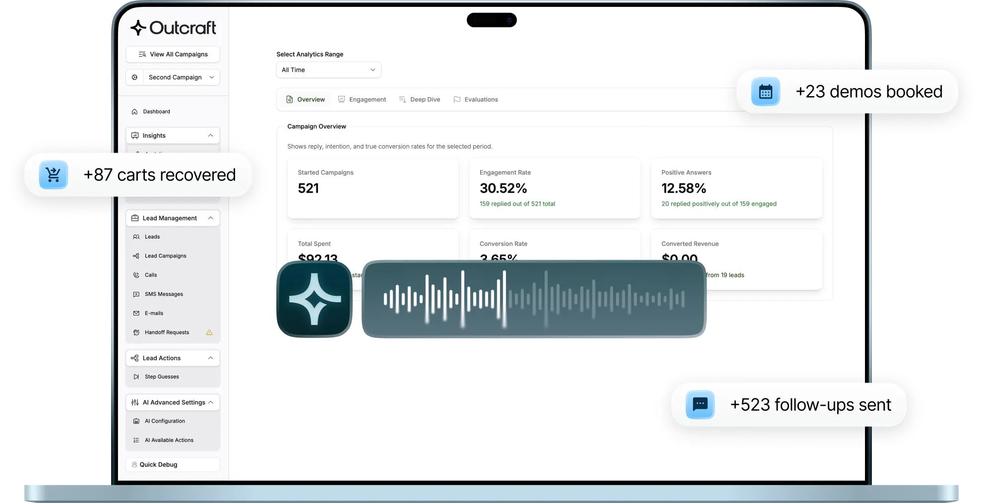 Outcraft AI dashboard