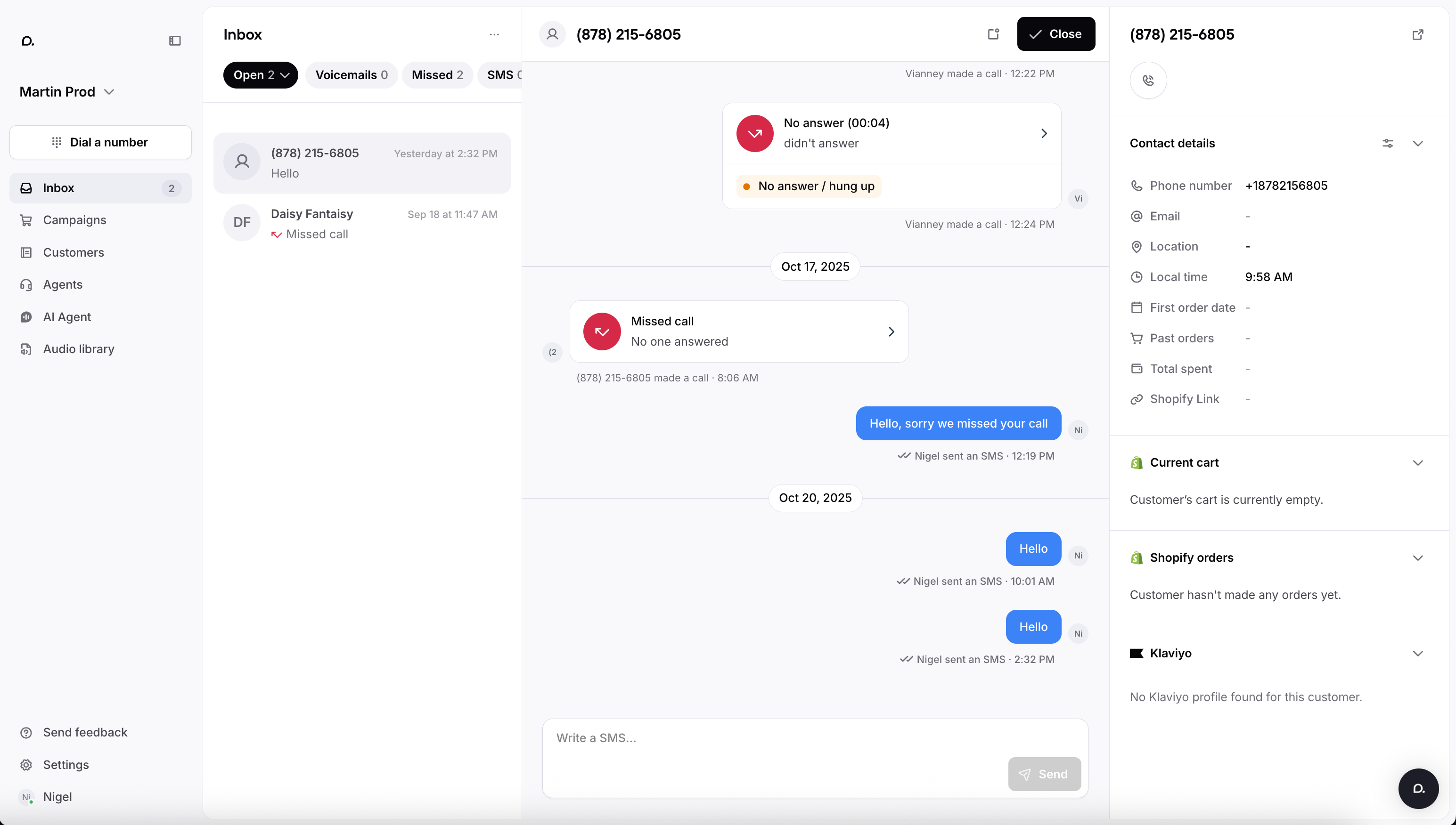 AI SMS in Cosio AI
