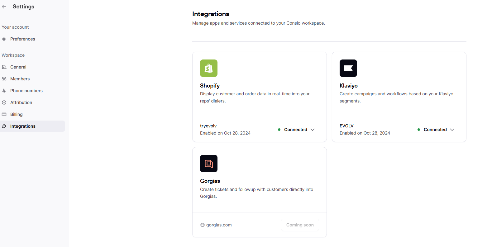 Cosio AI Integrations