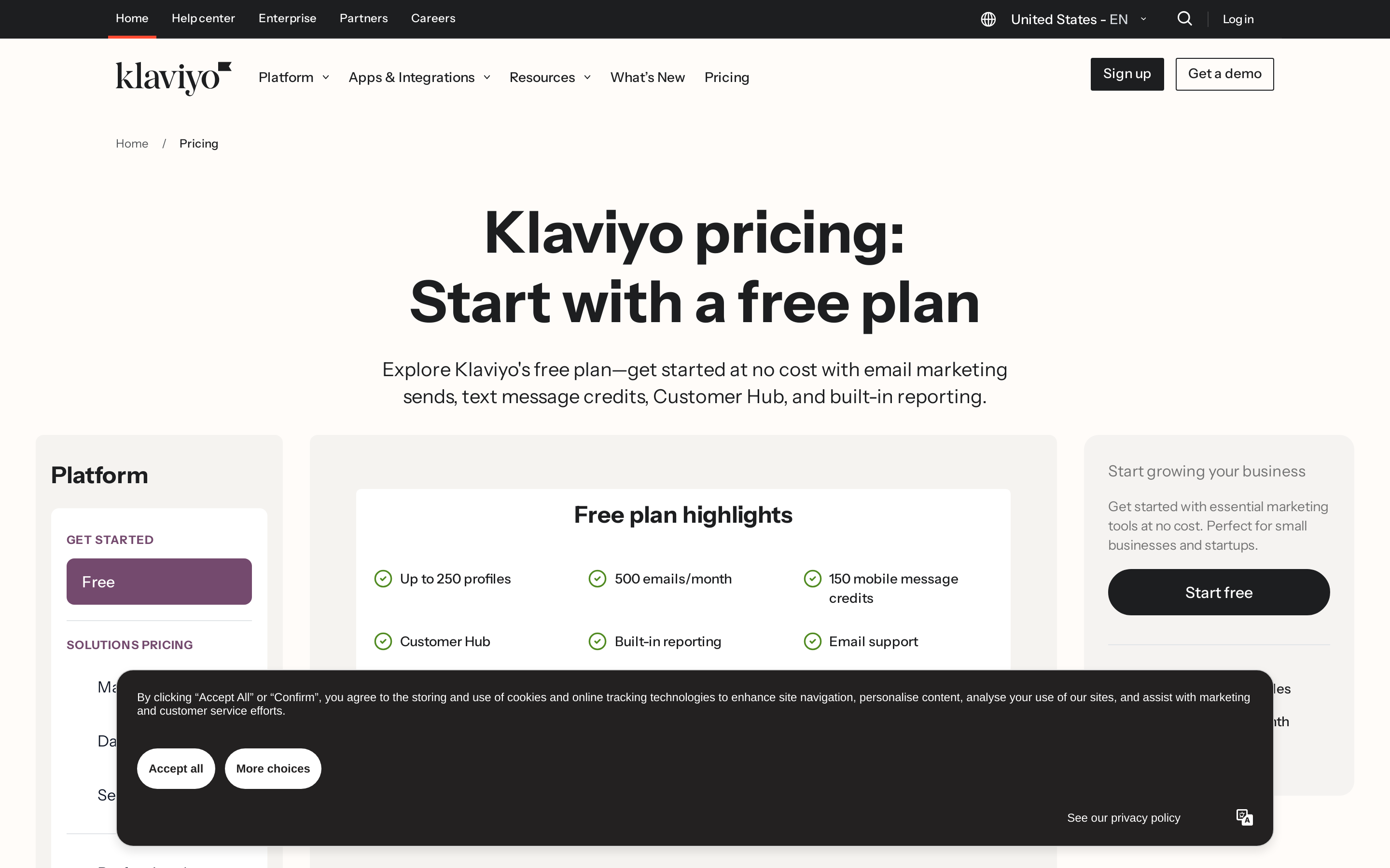 Klaviyo e-commerce lifecycle marketing pricing