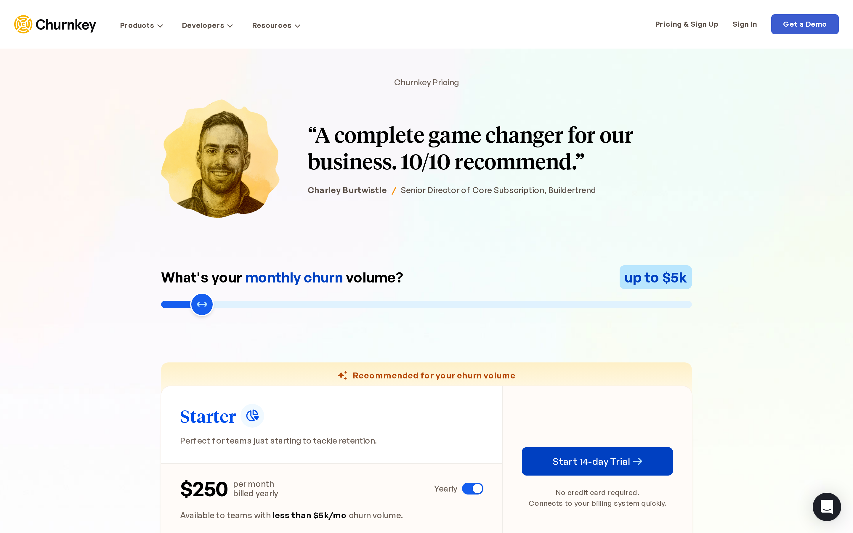 Churnkey retention automation pricing