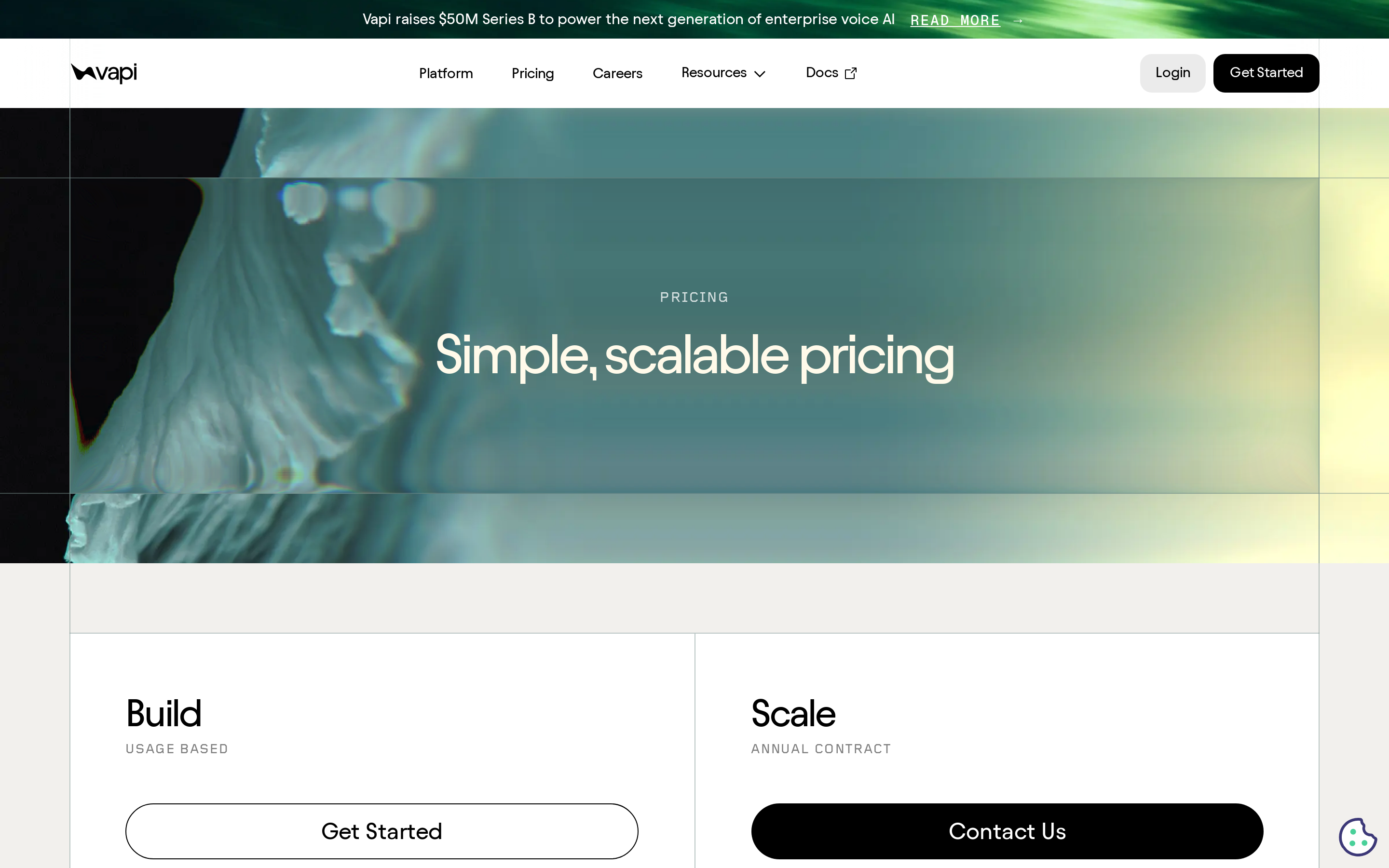 Vapi pricing page