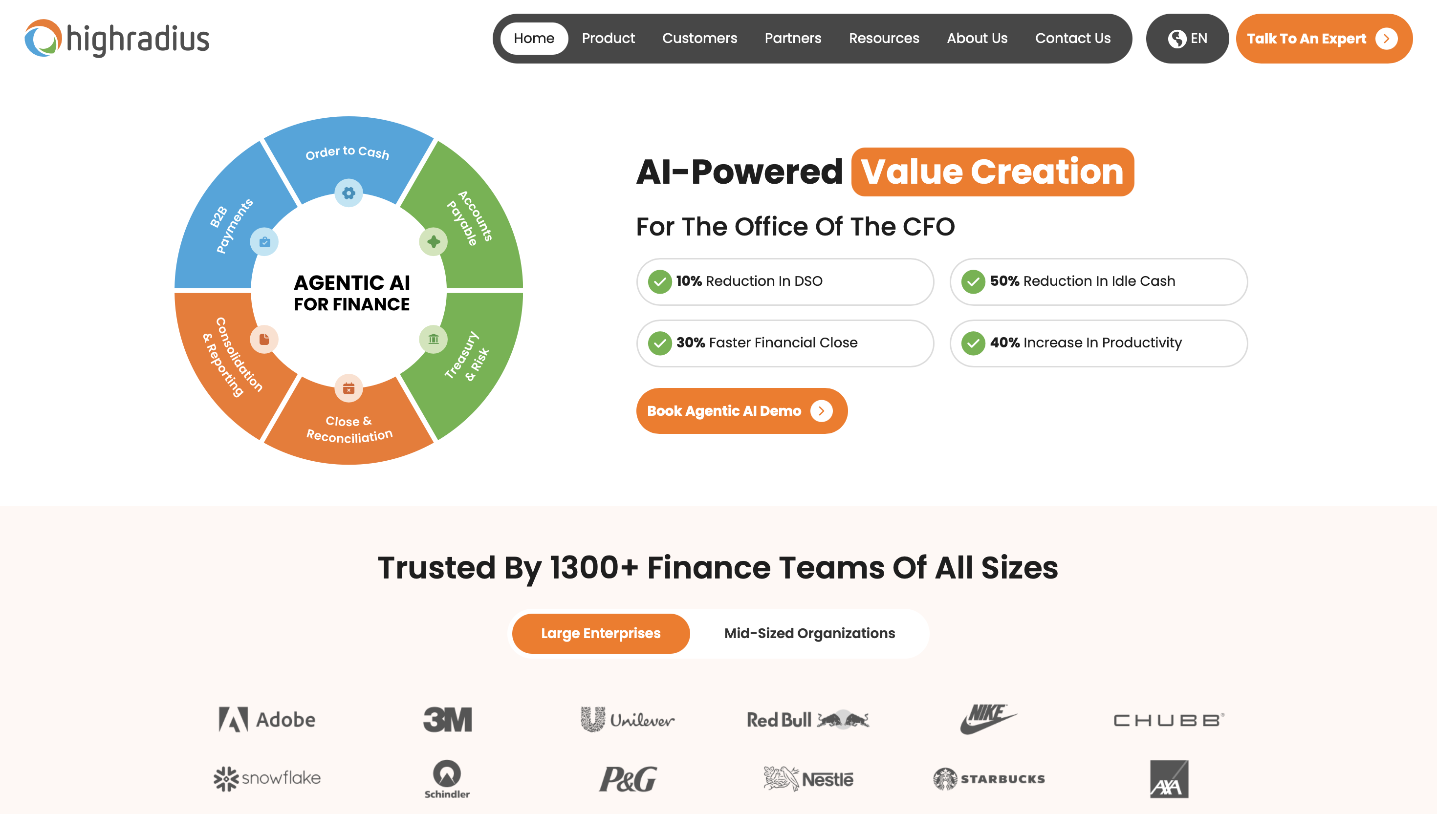 HighRadius Homepage