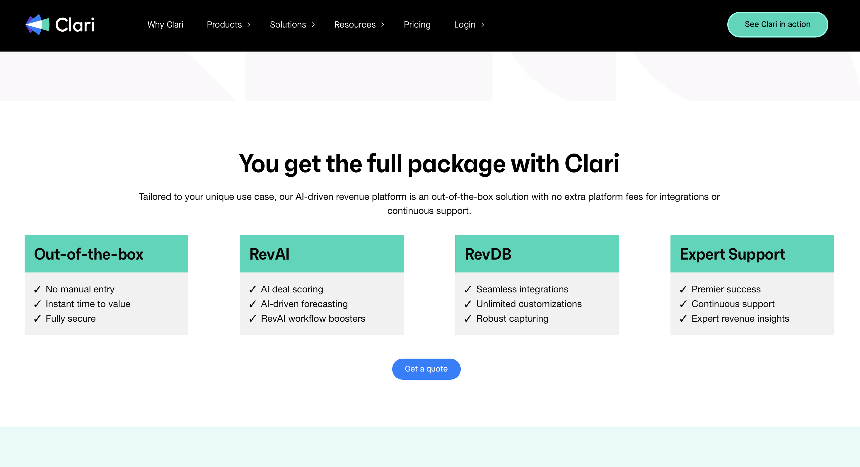 Clari Pricing