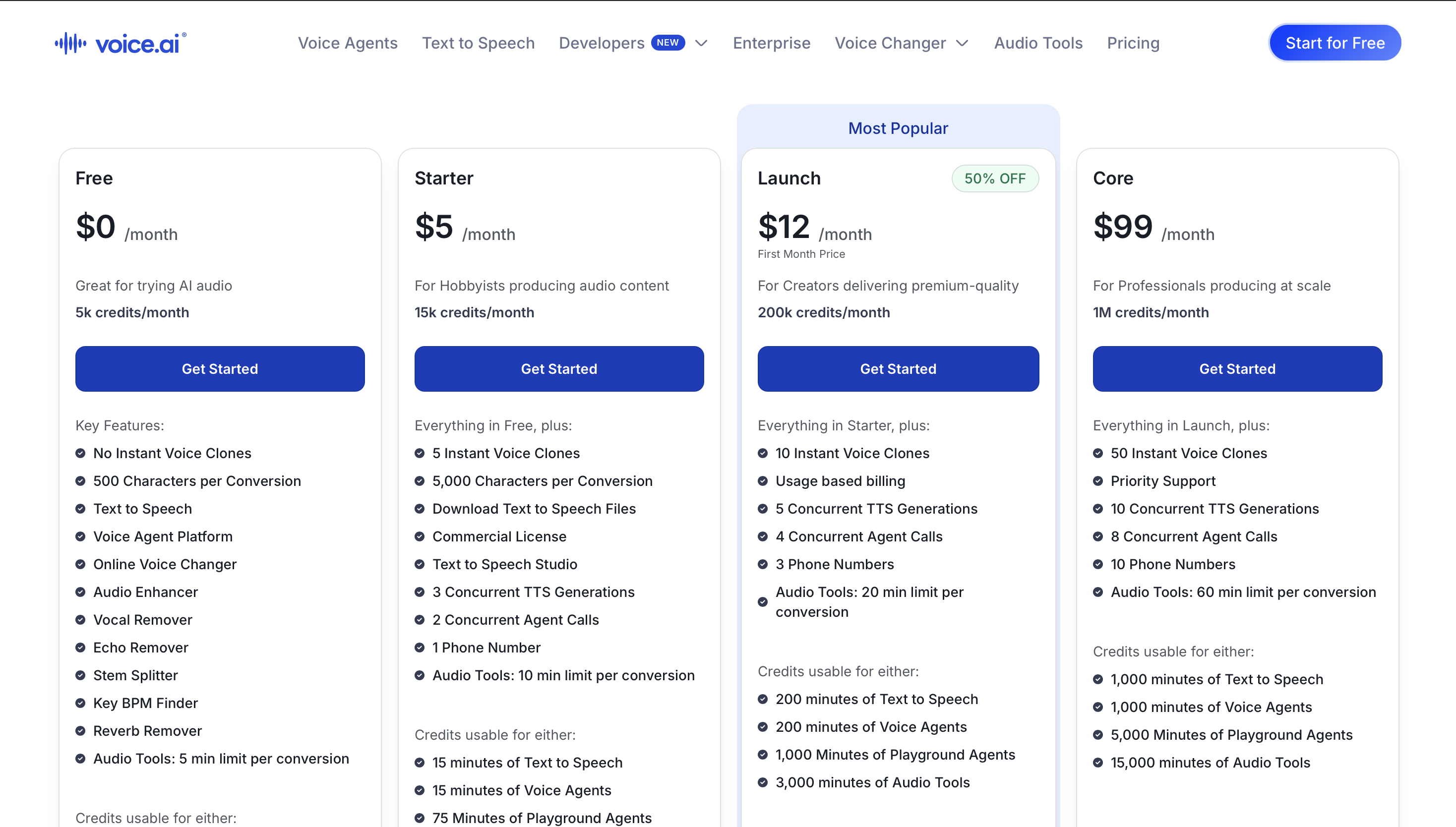 Voice AI Pricing