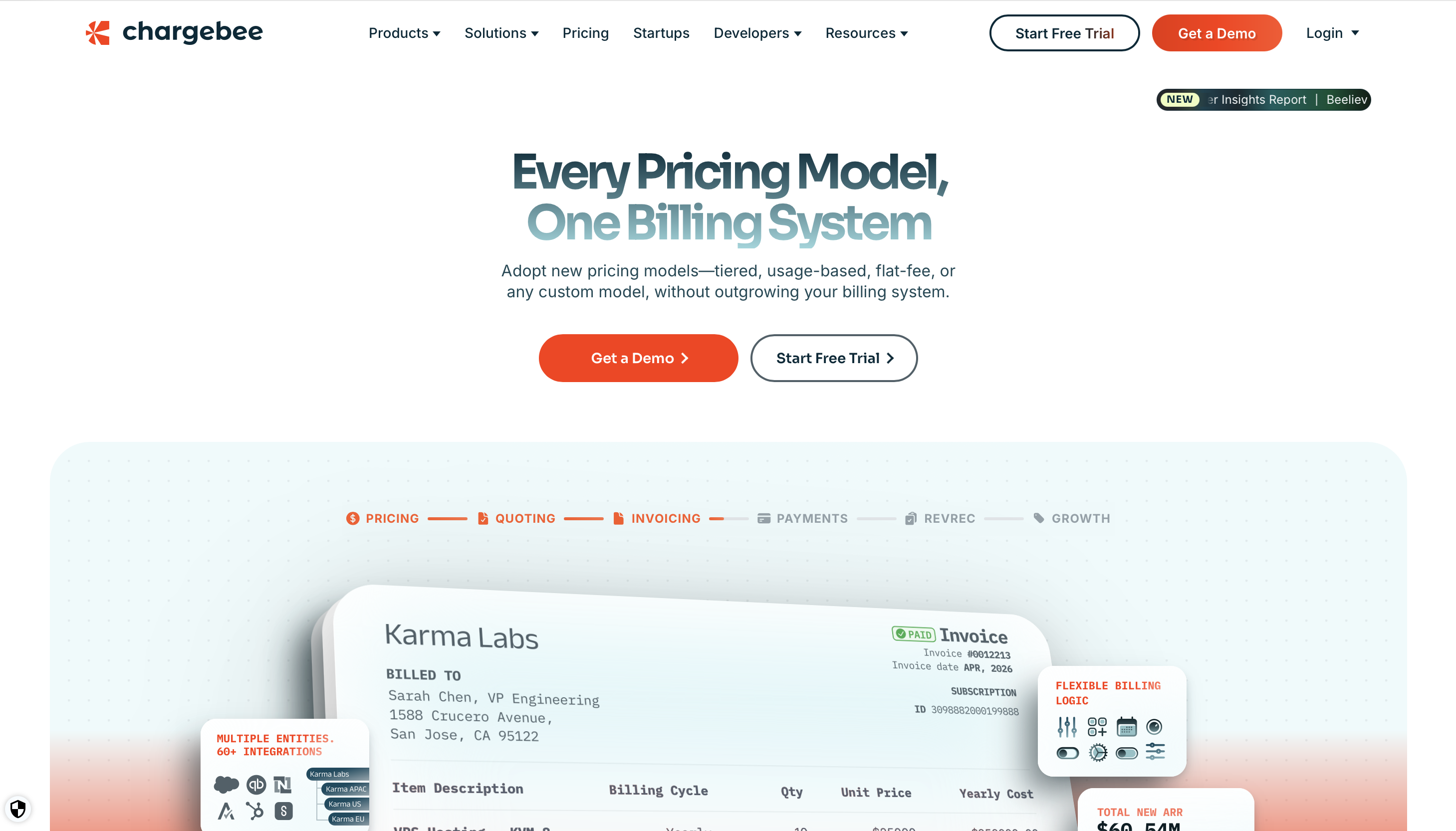 Chargebee homepage